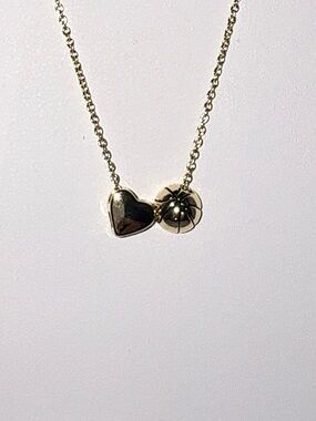 14K Gold Plated Basketball & Heart Pendant Necklace | Sports